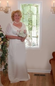 Nita in wedding dress